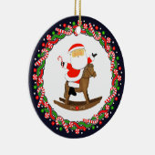 Reiter-Pferd Urlaub Geschenk Keramik Ornament (Rechts)