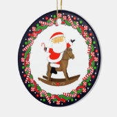 Reiter-Pferd Urlaub Geschenk Keramik Ornament (Links)