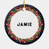 Reiter-Pferd Urlaub Geschenk Keramik Ornament (Hinten)