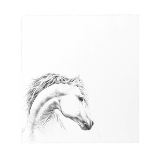 Reiter-Portraitstift-Kunst Notepad Notizblock (Vorderseite)