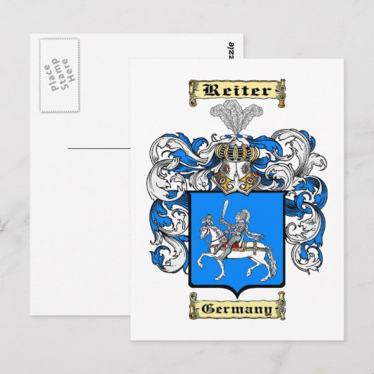 Reiter Postkarte (Vorne/Hinten)