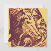 Reiter Saddle Stirrup Cowboy Hochzeitseinladungen Einladung (Rückseite)