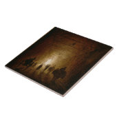 Reiter und Fußgänger, die durch ein gewölbtes P Fliese (Seite)