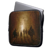 Reiter und Fußgänger, die durch ein gewölbtes P Laptopschutzhülle (Vorderseite Links)