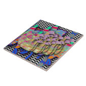 Reiter und Wildtiere Menagerie Fliese (Seite)