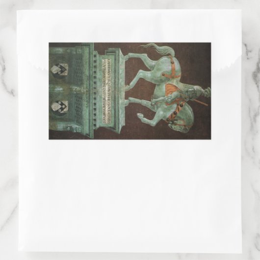 Reiterdenkmal an Sir John Hawkwood, Uccello Rechteckiger Aufkleber (Tasche)