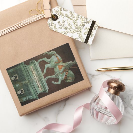 Reiterdenkmal an Sir John Hawkwood, Uccello Rechteckiger Aufkleber (Schenken)