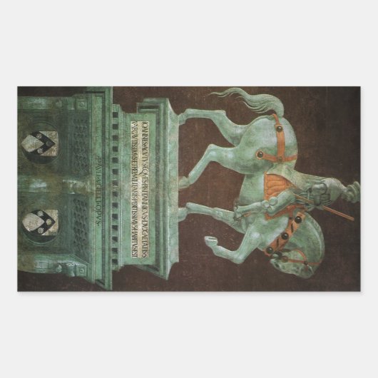 Reiterdenkmal an Sir John Hawkwood, Uccello Rechteckiger Aufkleber (Vorderseite)