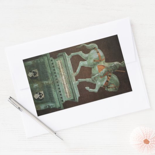 Reiterdenkmal an Sir John Hawkwood, Uccello Rechteckiger Aufkleber (Umschlag)