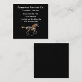 Reiterdienstleistungen Quadratische Visitenkarte (Vorne/Hinten)