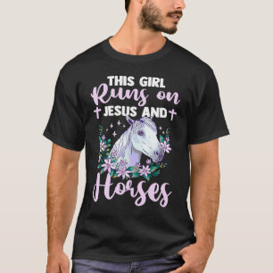 Reiterin Christin Dieses Mädchen Läuft Auf Pferden T-Shirt