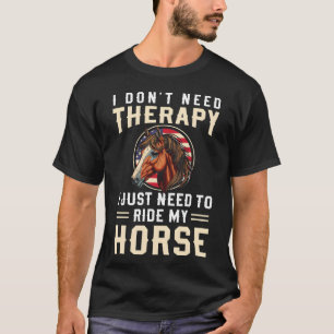 Reiterin Reiter Pferd Mädchen Springen retro T-Shirt