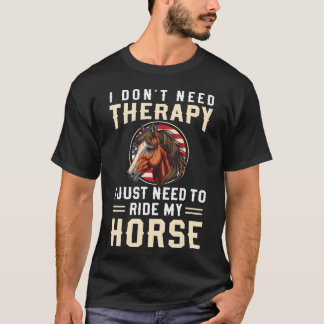 Reiterin Reiter Pferd Mädchen Springen retro T-Shirt