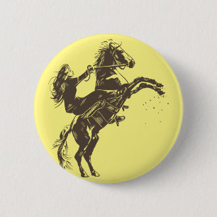 Reiterin - Reitpferd Button