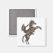 Reiterin - Reitpferd Magnet (Vorderseite/Rückseite)