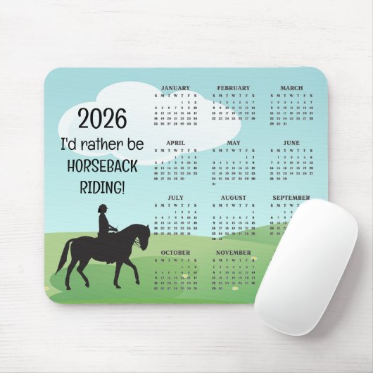 Reiterkalender 2025 mousepad (Mit Mouse)
