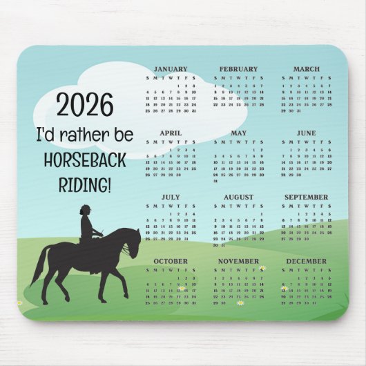 Reiterkalender 2025 mousepad (Vorne)