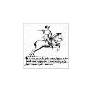 Reiterkampf (mittelalterliches Manuskript 1,2) Gummistempel
