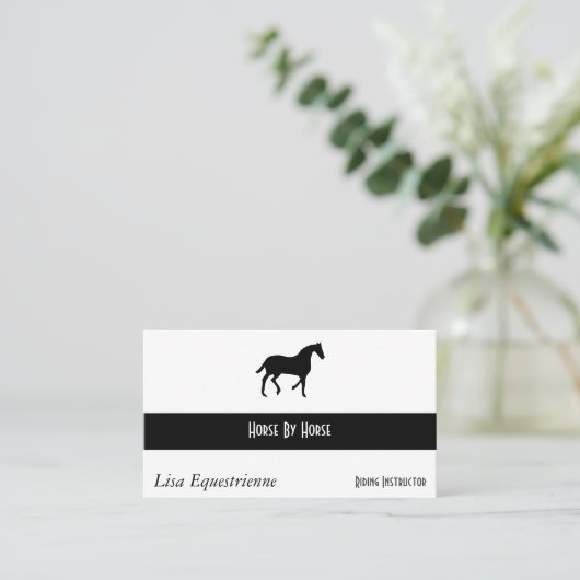 Reiterpferd Visitenkarte (Stehend Vorderseite)