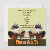 ReiterpferdeJunggeselinnen-Abschied Einladung (Rückseite)