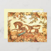 Reiterpferdepostkarte 1 ankündigungspostkarte (Vorne/Hinten)