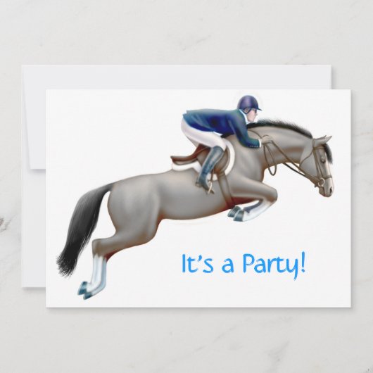 Reiterpferdepullover-Einladung Einladung (Vorderseite)