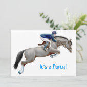 Reiterpferdepullover-Einladung Einladung (Stehend Vorderseite)