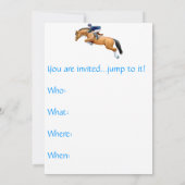 Reiterpferdepullover-Einladung Einladung (Rückseite)