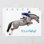 Reiterpferdepullover-Einladung Einladung (Vorne/Hinten)