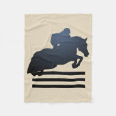 Reiterpferdespringende Jäger-Pullover-Decke Fleecedecke (Vorderseite)