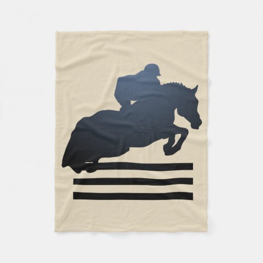 Reiterpferdespringende Jäger-Pullover-Decke Fleecedecke (Vorderseite)