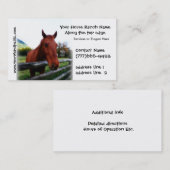 Reiterpferdeställe oder -Boarding Visitenkarte (Vorne/Hinten)