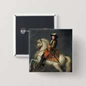 Reiterporträt von Louis XIV Button (Vorne & Hinten)