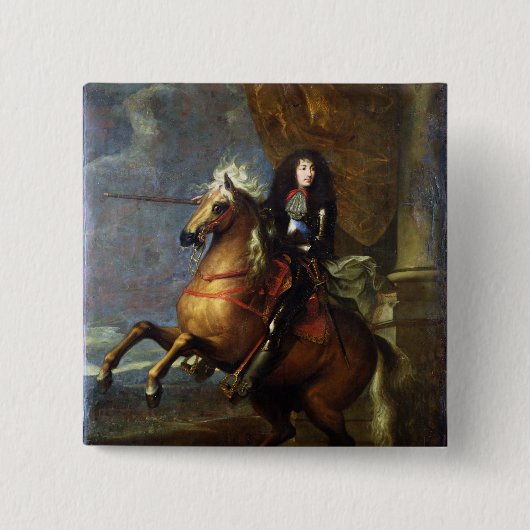 Reiterporträt von Louis XIV c.1668 Button (Vorderseite)