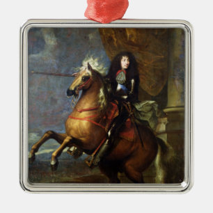 Reiterporträt von Louis XIV c.1668 Ornament Aus Metall