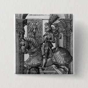Reiterporträt von Maximilian I c.1508 Button
