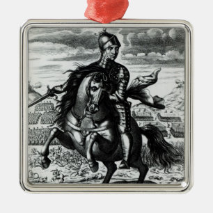 Reiterporträt von Oliver Cromwell Ornament Aus Metall