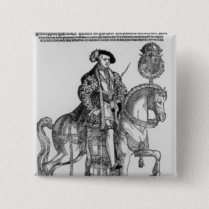 Reiterporträt von Philip II von Spanien Button