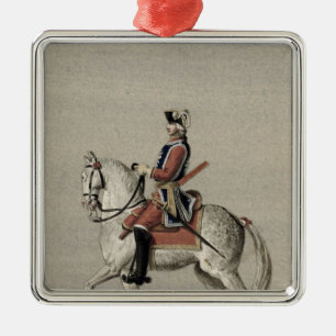 Reiterporträt von Prinzen Charles Silbernes Ornament