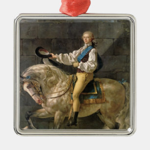 Reiterporträt von Stanislas Kostka Silbernes Ornament