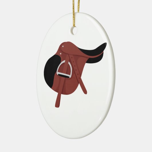 Reitersattel Keramik Ornament (Links)