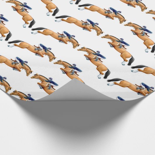 Reitershow-Pullover-Pferdegeschenk-Verpackung Geschenkpapier (Ecke)