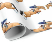 Reitershow-Pullover-Pferdegeschenk-Verpackung Geschenkpapier (Rolleneckpunkt)