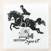 Reitershowspringen Glasuntersetzer (Vorderseite)