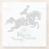 Reitershowspringen Glasuntersetzer (Rückseite)