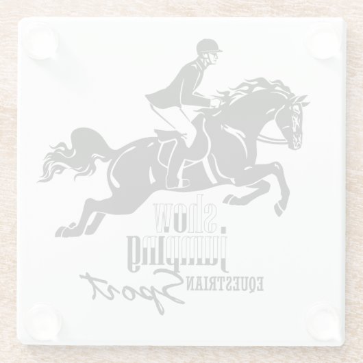 Reitershowspringen Glasuntersetzer (Rückseite)
