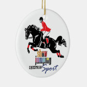Reitershowspringen Keramik Ornament (Rechts)
