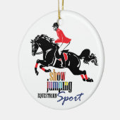 Reitershowspringen Keramik Ornament (Links)