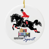 Reitershowspringen Keramik Ornament (Hinten)