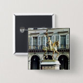 Reiterstatue von Jeanne d'Arc Button (Vorne & Hinten)